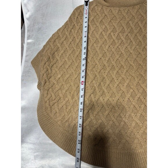 NWOT Massimo Dutti cable knit Poncho S - Picture 6 of 11